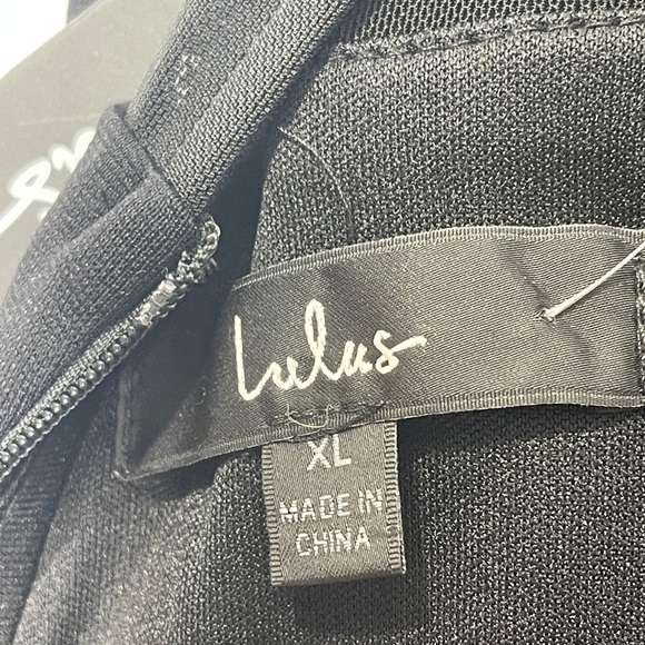 Lulus Sophisticated Debut Black Mesh Sleeveless Bodycon Midi Dress XL Sexy - Picture 11 of 13